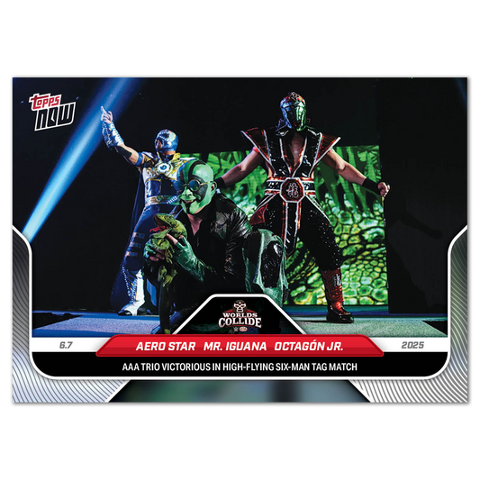 Aero Star/Mr. Iguana/Octagón Jr. - 2025 WWE Topps NOW® - Card 61